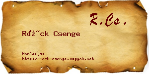 Röck Csenge névjegykártya
